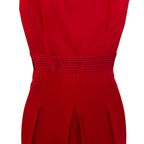 Hobbs Red Silk Beaded Sleeveless Dress UK 8