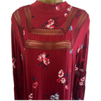 V by Very Burgundy Floral Jersey Dress UK 24