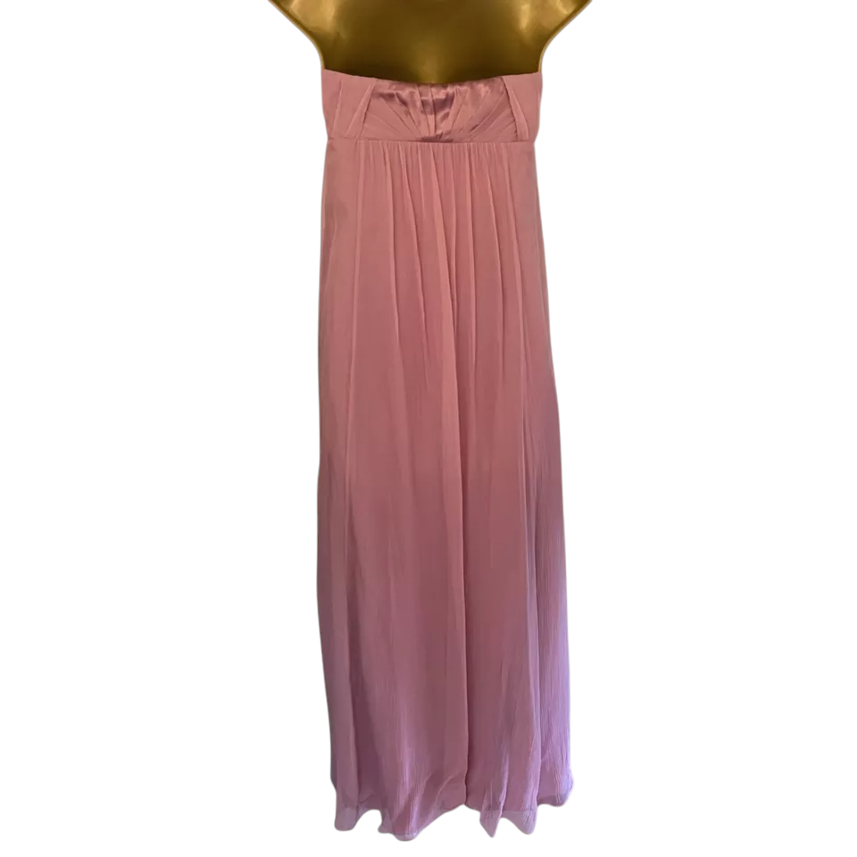 Monsoon Pink Silk Embellished Maxi Dress UK 8/10