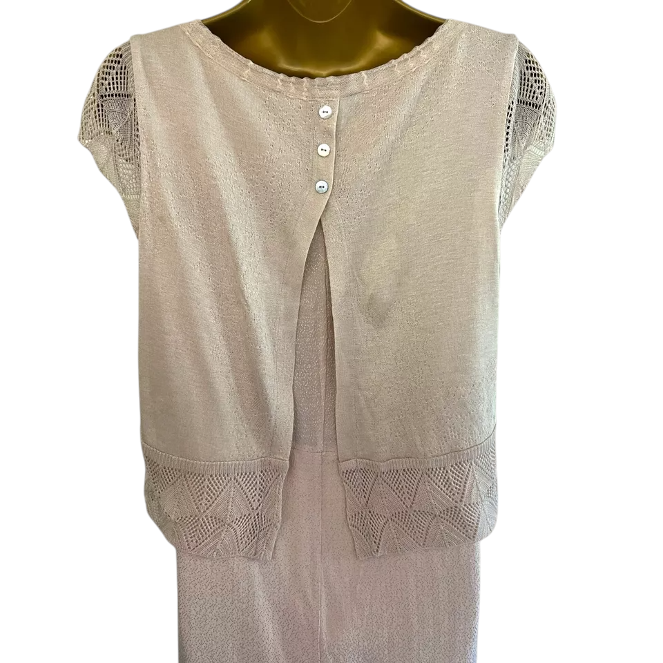 Mado et Les Autres Pale Blush Fine Knit Dress UK 10