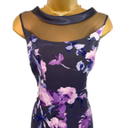 Jacques Vert Purple Lilac Floral Dress UK 10