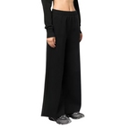 MM6 Maison Margiela Black Wide Leg Track Pants UK 10