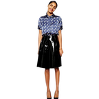 River Island Blue Ice Cream Print Silky Blouse UK 8