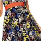 Karen Millen Multi Coloured Fit & Flare Floral Dress UK 14