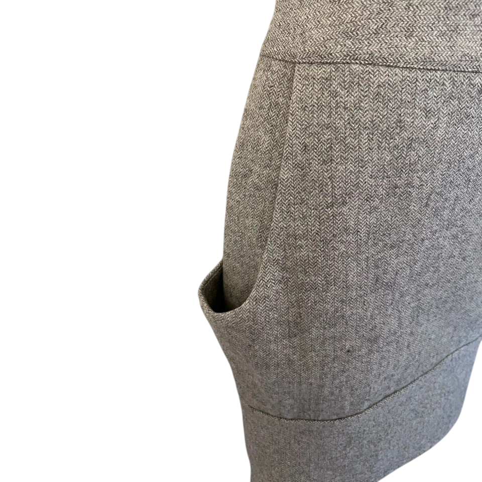 F&F Couture Catwalk Collection Grey Herringbone Skirt UK 12