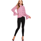 Lost Ink Pink Scatter Spot Sequin Blouse UK 8