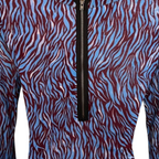 Primrose Park Blue & Claret Silky Dress UK 8