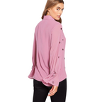 Lost Ink Pink Scatter Spot Sequin Blouse UK 8