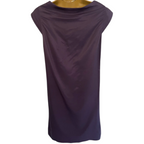 Whistles Dark Plum Wool Blend Shift Dress UK 8