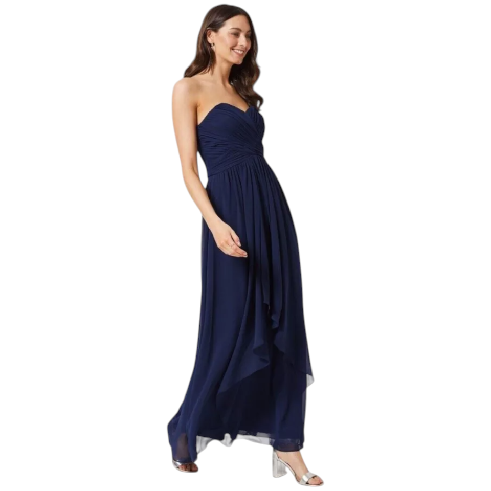Dorothy Perkins Showcase Navy Waterfall Dress UK 12