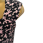 MILLY New York Black Pink Sleeveless Silk Party Dress  UK 10