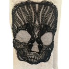 Dotti Rare Skulls Project Cream Knit Vest Top  UK 14