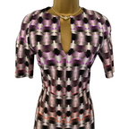 Scanlan Theodore Geometric Print Scuba Dress UK 8