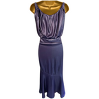Three Floor Purple Shimmer V-Neck Strappy Dress UK 8