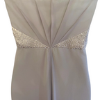 Coast Michegan Dove Grey Chiffon Maxi Dress UK 10