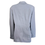 East Pale Blue Linen Longline Jacket UK 12