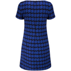 Hobbs Blue & Black Houndstooth Wool Dress UK 12