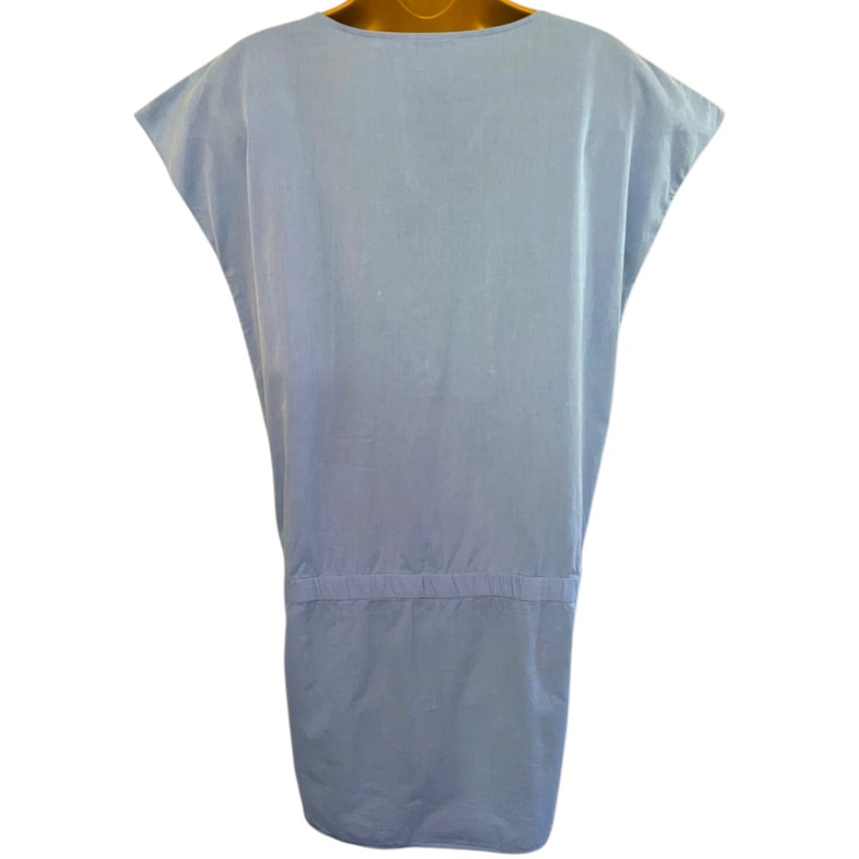 Cos Light Blue Drop Waist Cotton Dress UK 10/12