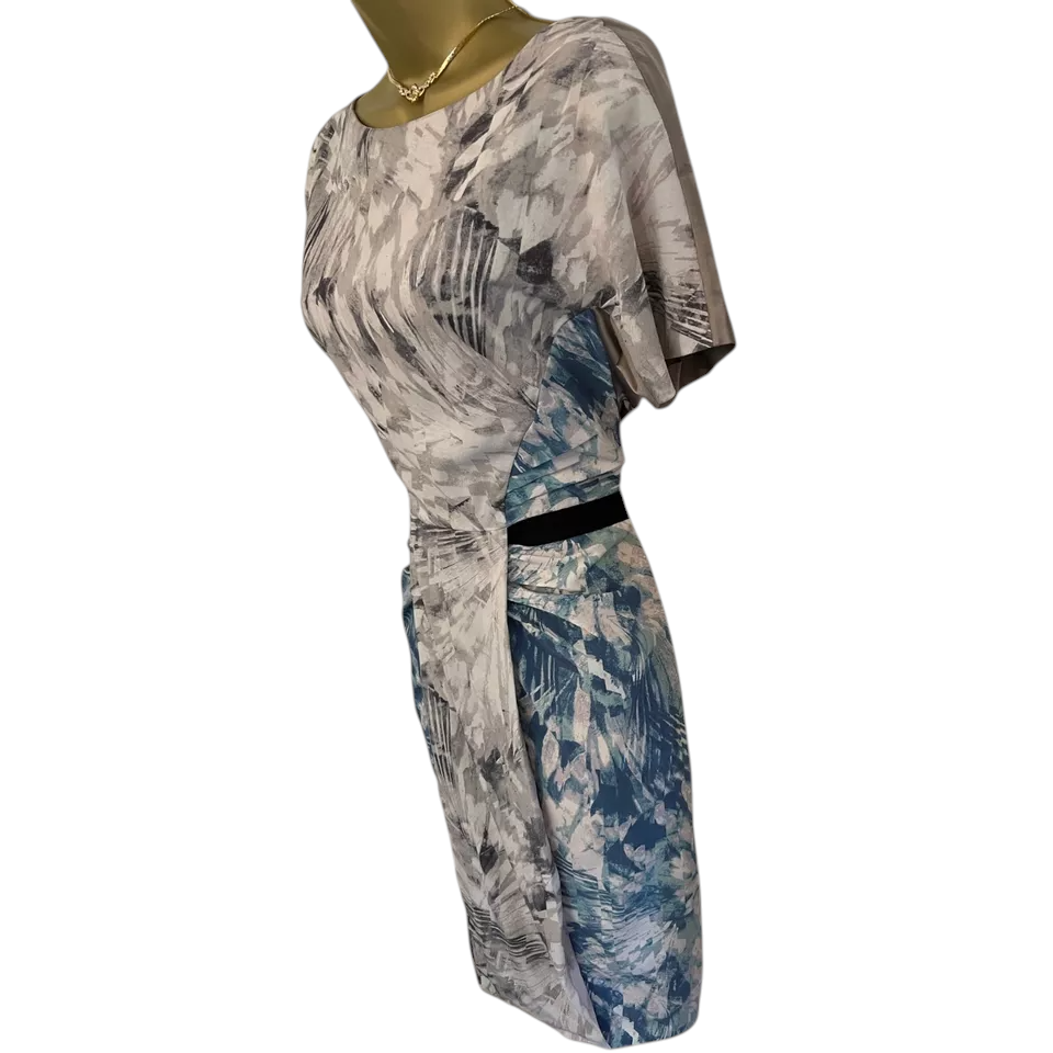 Nocturne Multicoloured Pleated Silk Dress UK 10