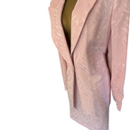Ronald Joyce Vintage 1990's Baby Pink Silky Skirt Suit UK 14