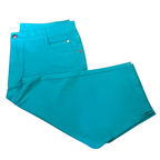 Marble Turquoise Pedal Pusher Slim Leg Shorts UK 16