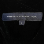 French Connection Black Silk Rosette Dress UK 8