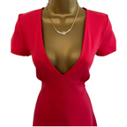 Zara Hot Pink Short Sleeve Skater Dress UK 10