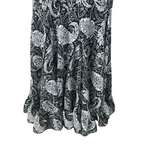 Glitz Black Grey Paisley Sleeveless Strappy Dress UK 10