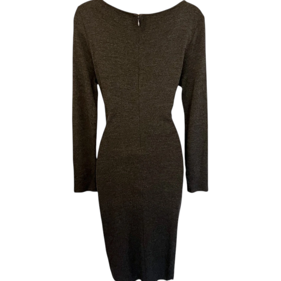 Michael Kors Grey Wool Bodycon Dress UK 12/14