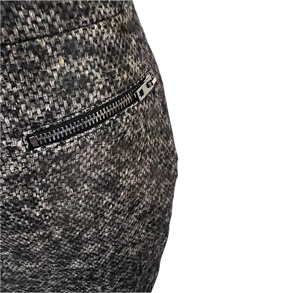 Joseph Grey Tweed Wool Mini Skirt UK 14