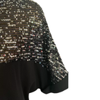 Dorothy Perkins Black Glitter Dress UK 12