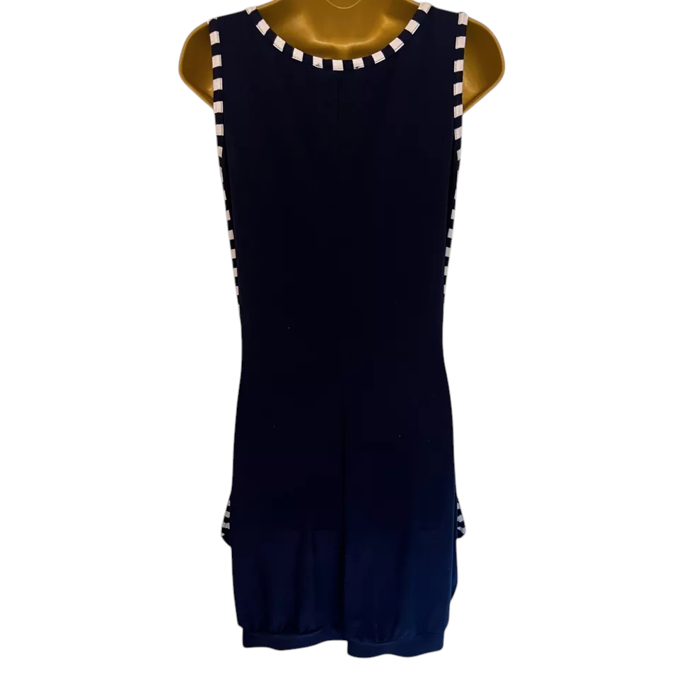 Joseph Ribkoff Navy & White Stripe Jersey Nautical Dress UK 8