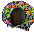Simon Ellis Vintage Floral Dress Matching Hat 1980s  UK 10