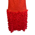 Coast Coral Jacquard Ruffle Skirt Bodycon Mini Dress  UK 8