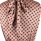 Ted Baker Dusky Pink Polka Dot-Print Dress UK 12