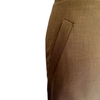 J.Crew Camel Flannel Tie Wrap Wool Skirt UK 8