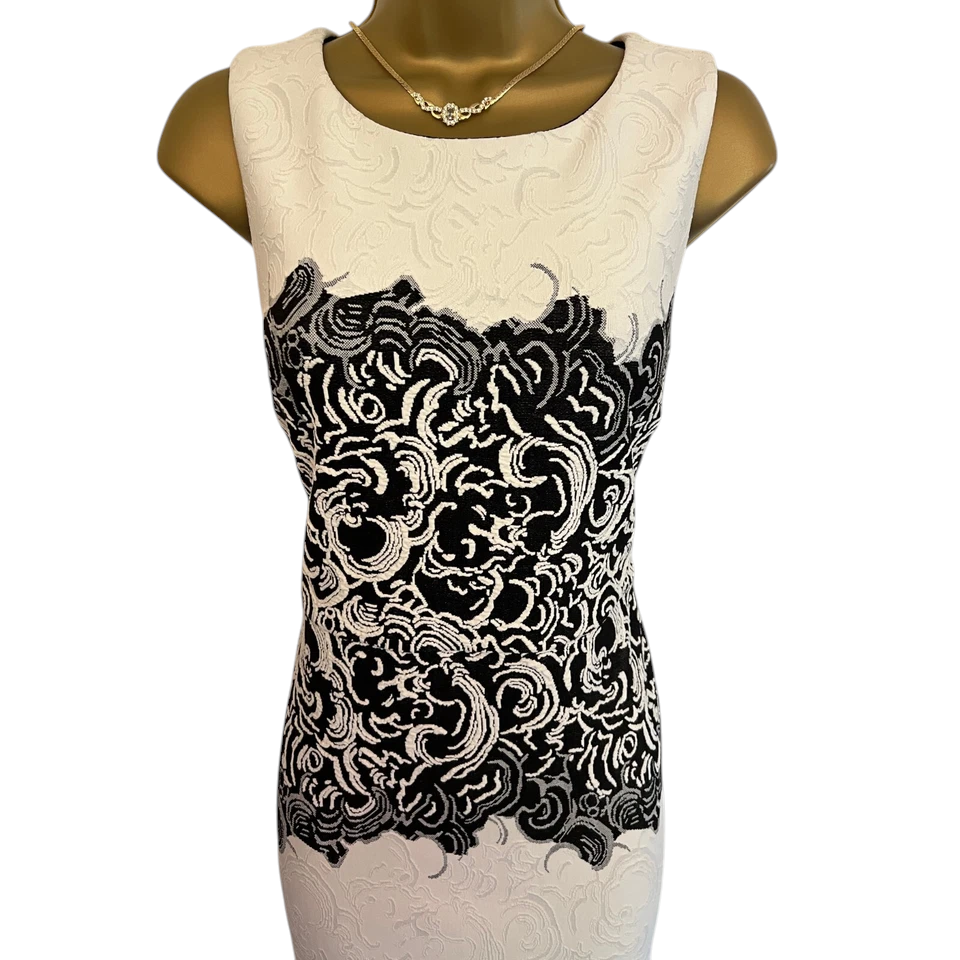Joseph Ribkoff Black &  White Pencil Dress UK 8