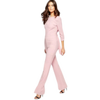 Millie Mackintosh Blush Crepe V Back Jumpsuit, Tall UK 10