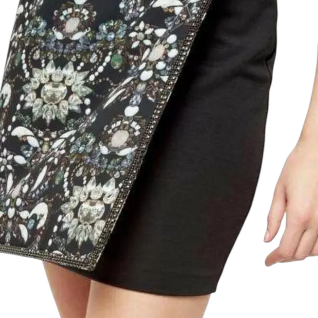 Ted Baker Jewel Print & Crystal Trim Dress UK 6