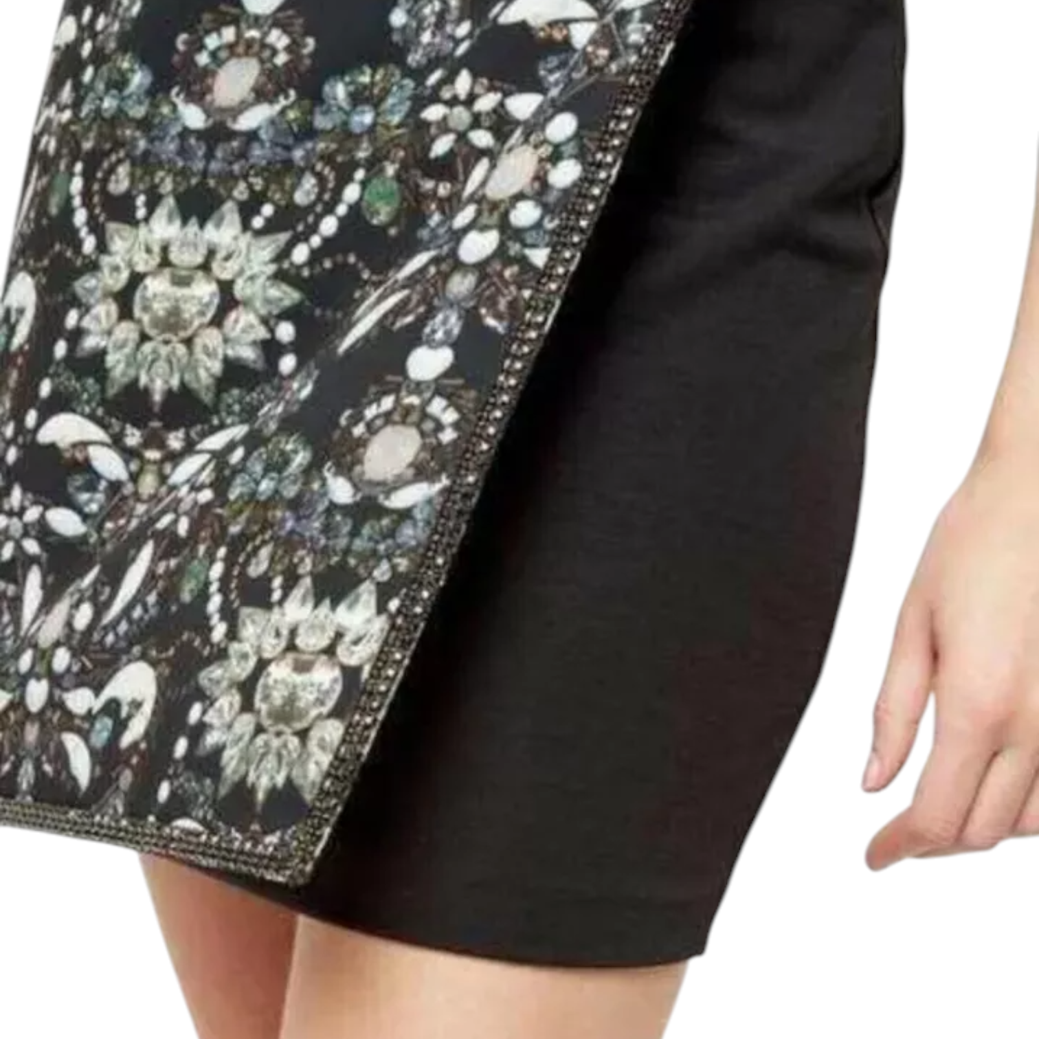 Ted Baker Jewel Print & Crystal Trim Dress UK 6