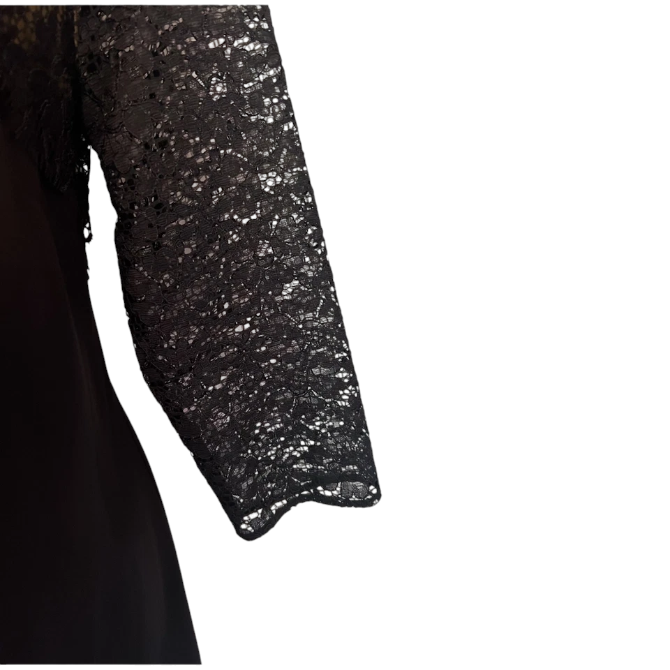 Dorothy Perkins Black Lace Detail Dress UK 12