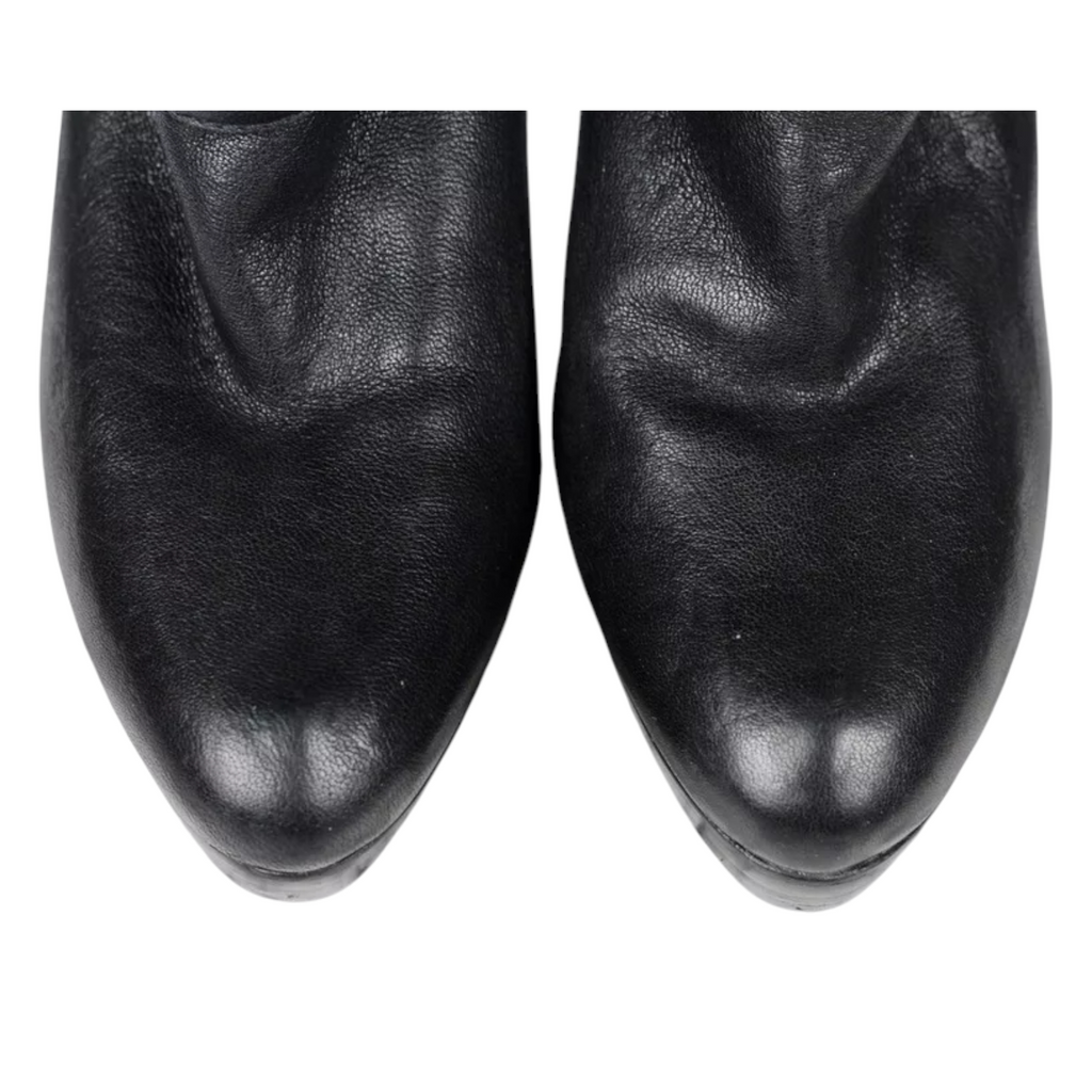 Russell & Bromley X Stuart Weitzman Buckle Faux Fur Lined Boots UK 5