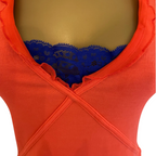 Marc Cain Orange Blue Lace Dress UK 10