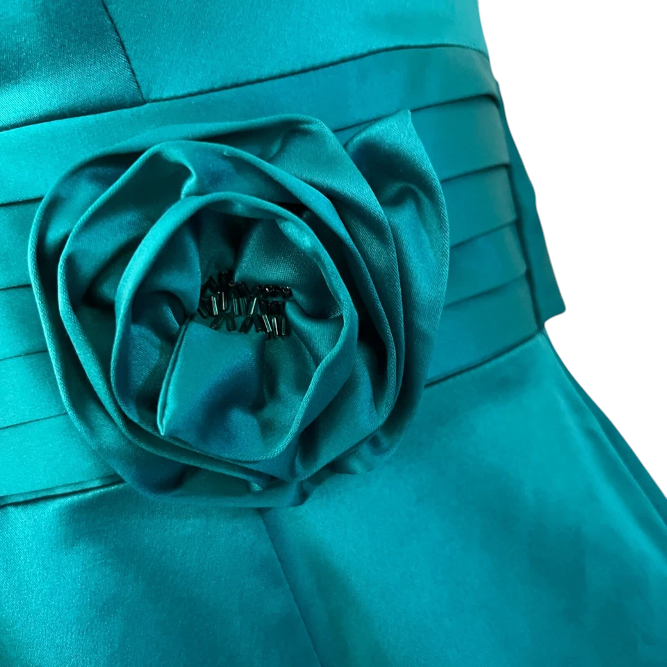 Red Herring Jade Green Satin Halter Neck Dress UK 10