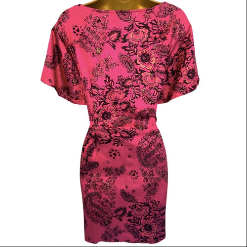 3.1 Phillip Lim Vintage Cerise Pink Silky Jacquard Dress UK 12