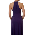 Star by Julien Macdonald Purple Embellished Halterneck Maxi Dress UK 12