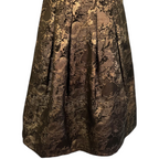 Monsoon Fusion Black & Gold Metallic Dress UK 6