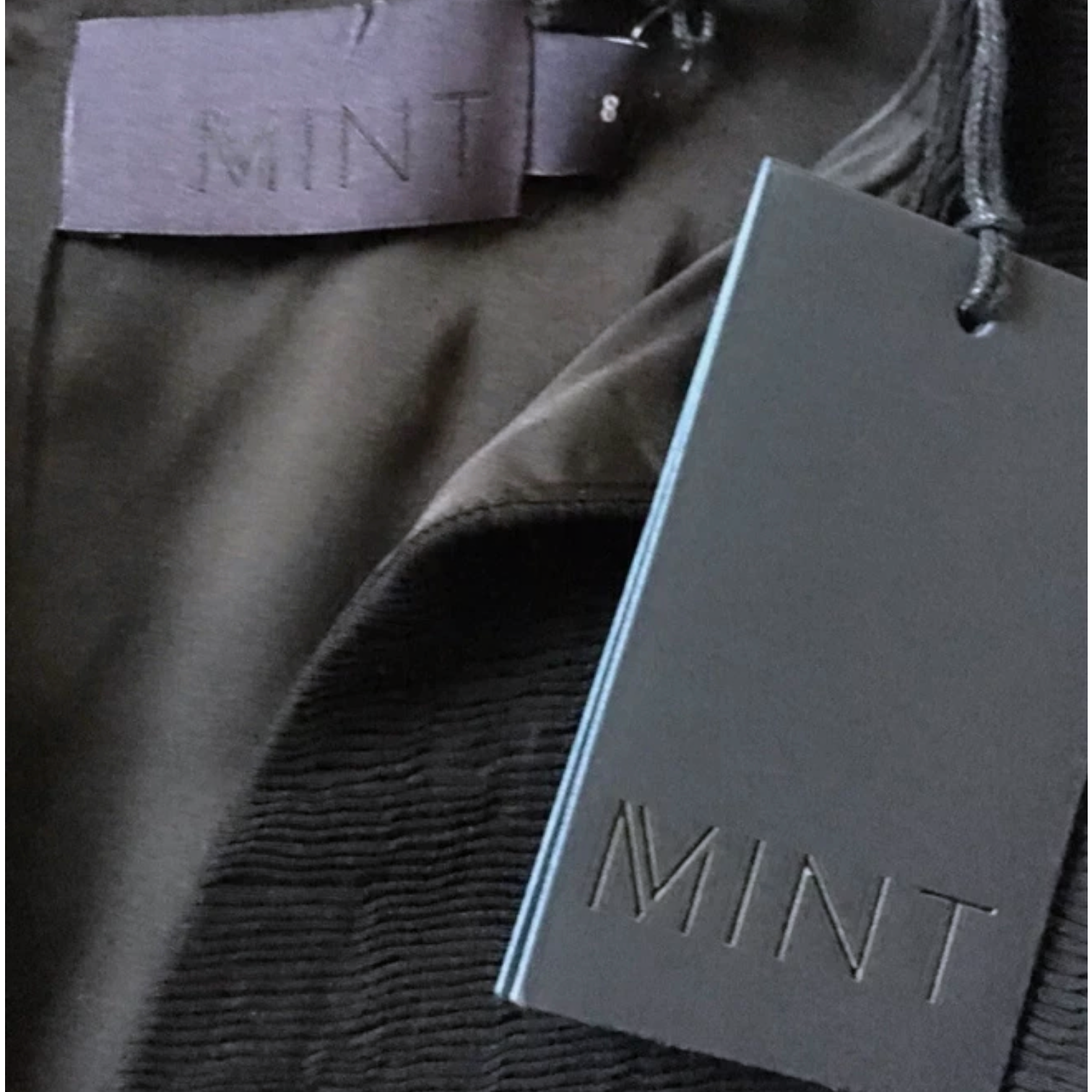 Mint Velvet Black Plunge Neck Shift Midi Dress UK 8 NWT