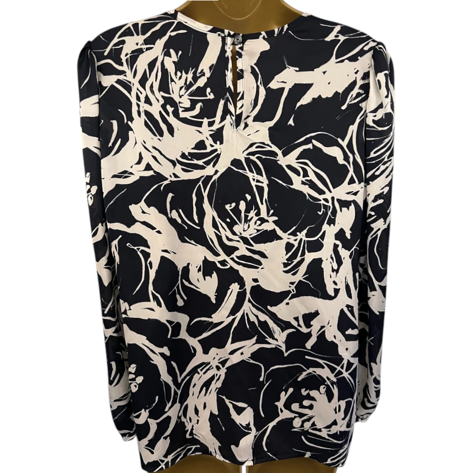James Lakeland Navy & White Silky Top UK 12