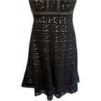 Eliza J Black Lace Ladder Detail Dress UK 10